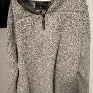 True Grit Light Gray Fleece Pullover
